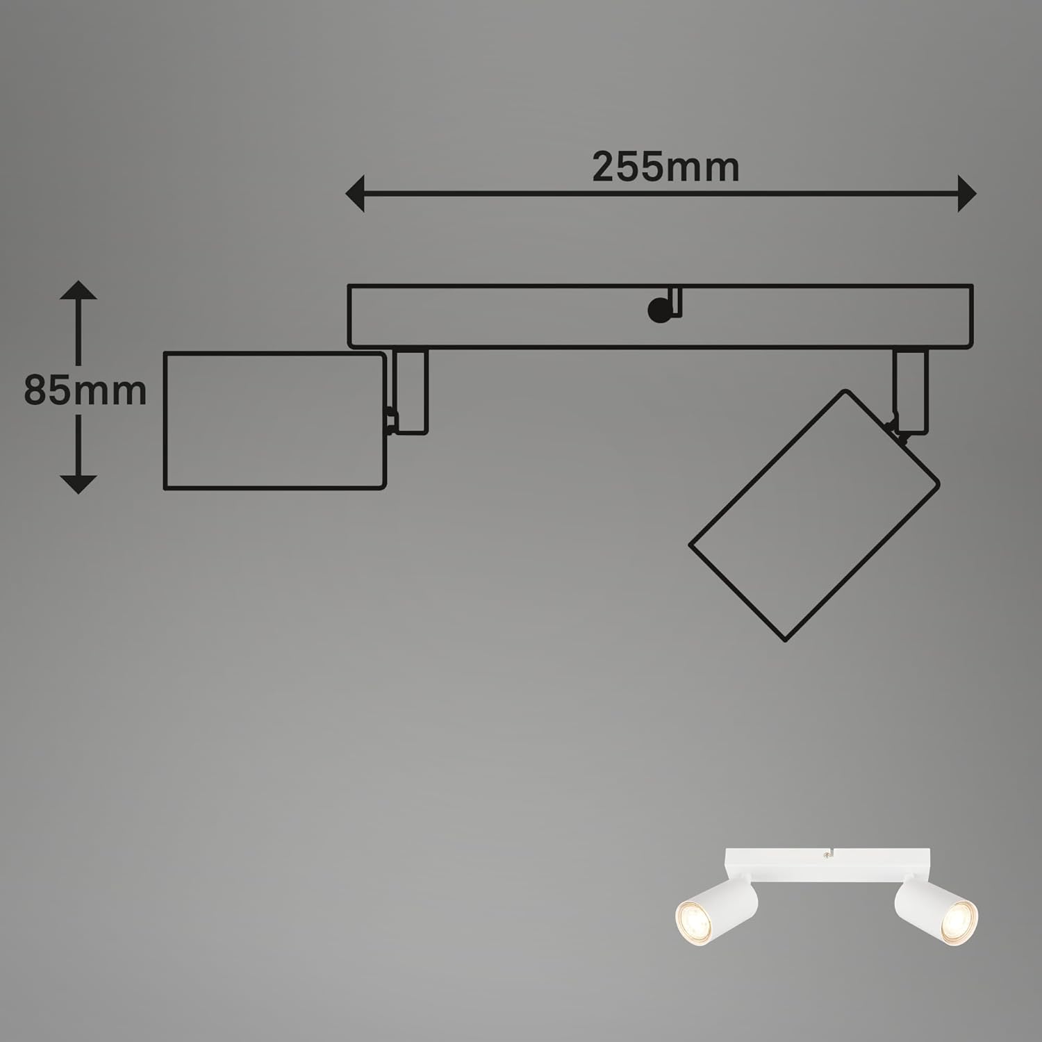 Thumbnail 5 de Briloner Focos LED Orientables GU10, 9W, 25.5cm, Blanco