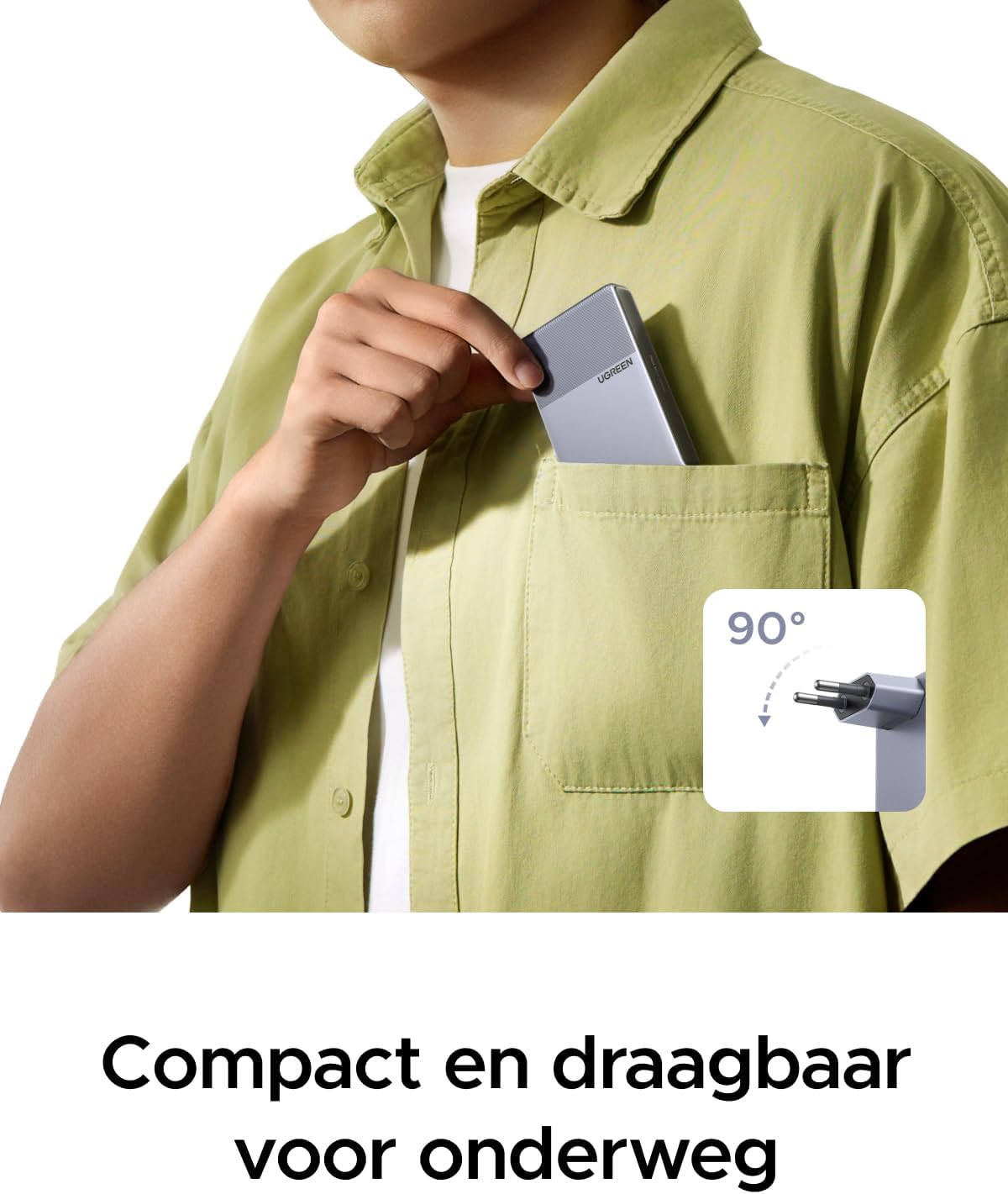 Thumbnail 4 de UGREEN USB-C-oplader 65W, 1,45 cm dun met 3 poorten en inklapbare stekker