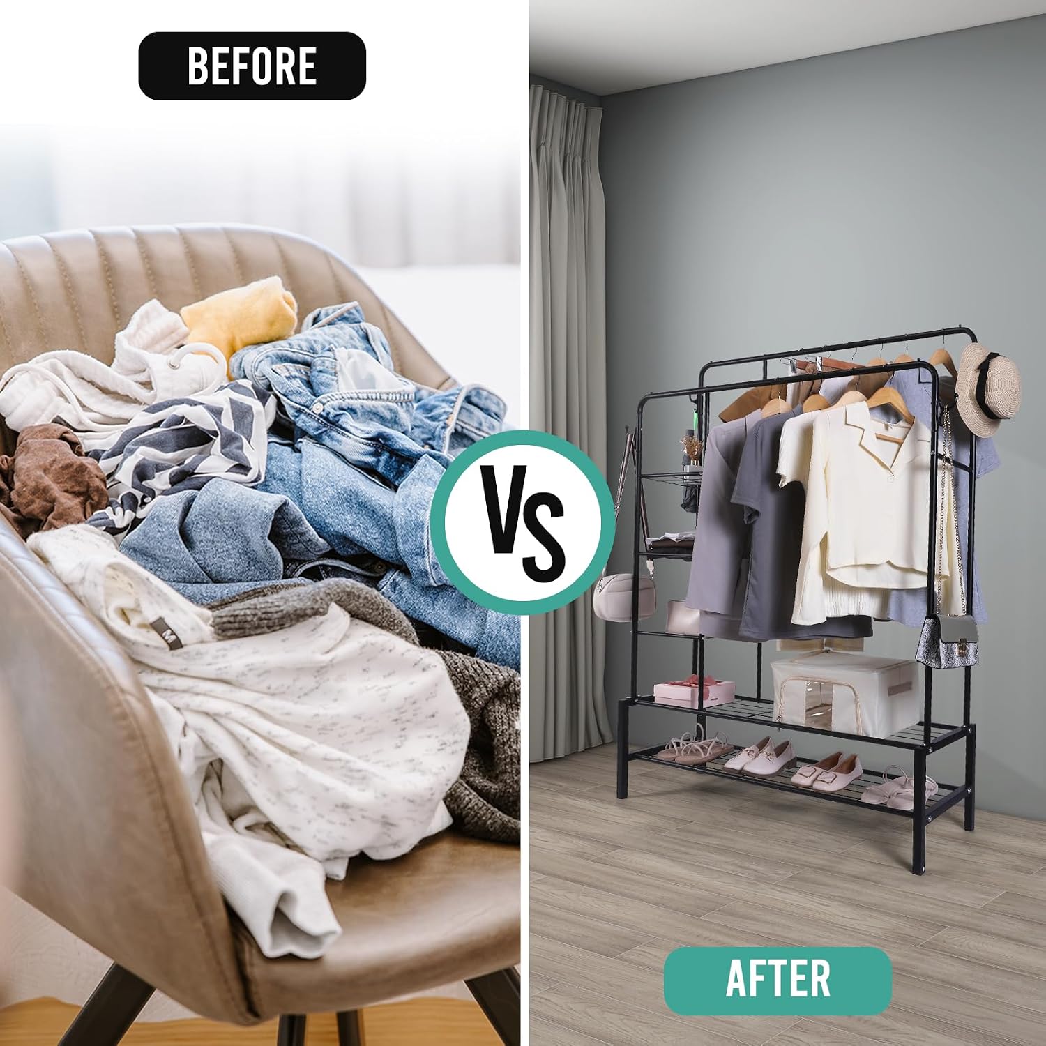 Detalle 2 de Klass heavy duty clothes rail 120kg