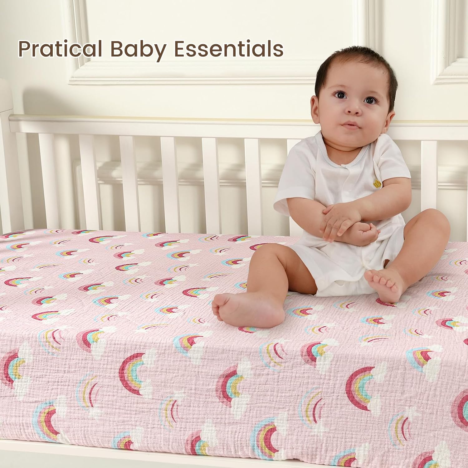 Thumbnail 6 de David's Kids Muslin Crib Sheets, 100% Cotton
