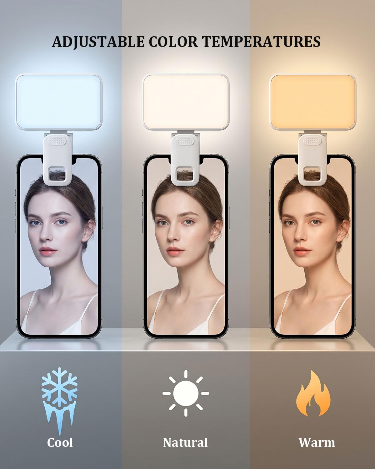 Thumbnail 6 de Portable Selfie Light 90 LED Rechargeable Ring Light