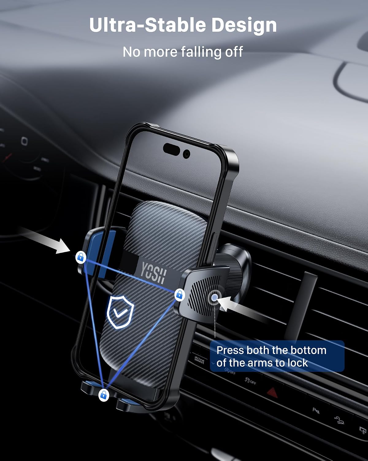 Thumbnail 5 de YOSH Car Phone Holder 360° rotation for iPhone