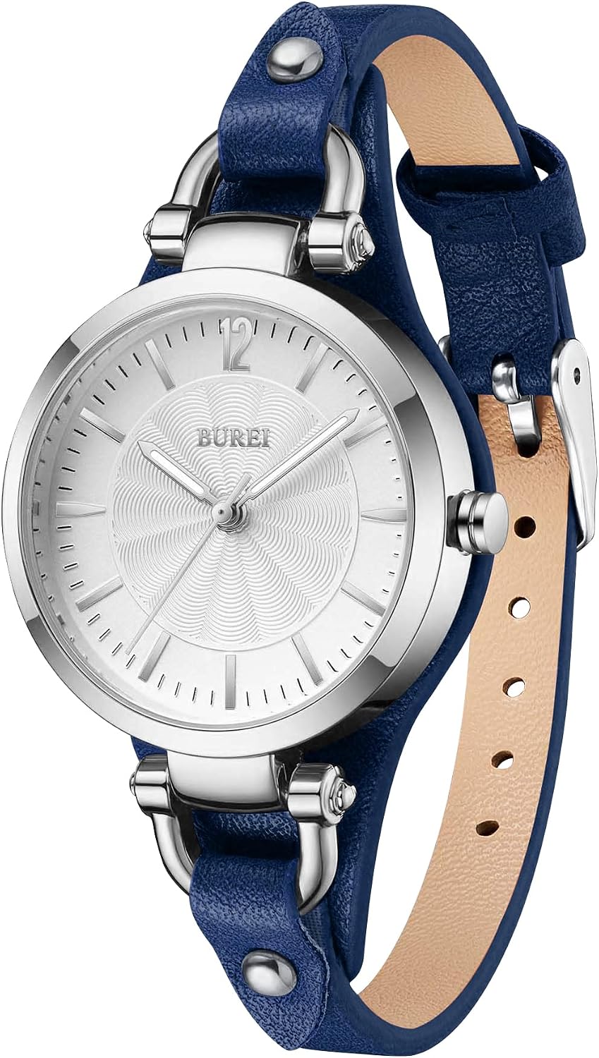Detalle de BUREI Damenuhr 9 mm Lederarmband