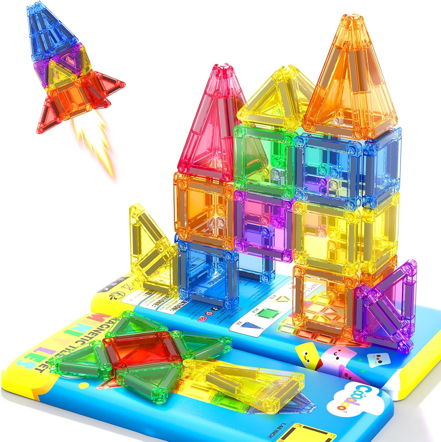 Detalle de Magnetic Tiles Set 3–8 Years Old Toys 🧩