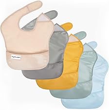 Detalle de Tiny Twinkle Mess-Proof Bibs, 5-Pack ⚡