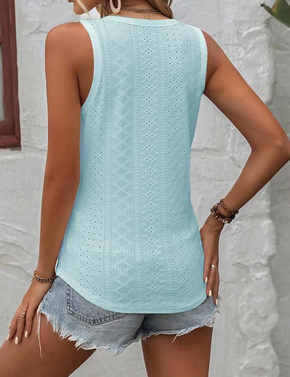 Thumbnail 4 de DUOEASE Damen Tank Top mit V-Ausschnitt – ärmelloses Casual-Top für den Sommer 2025