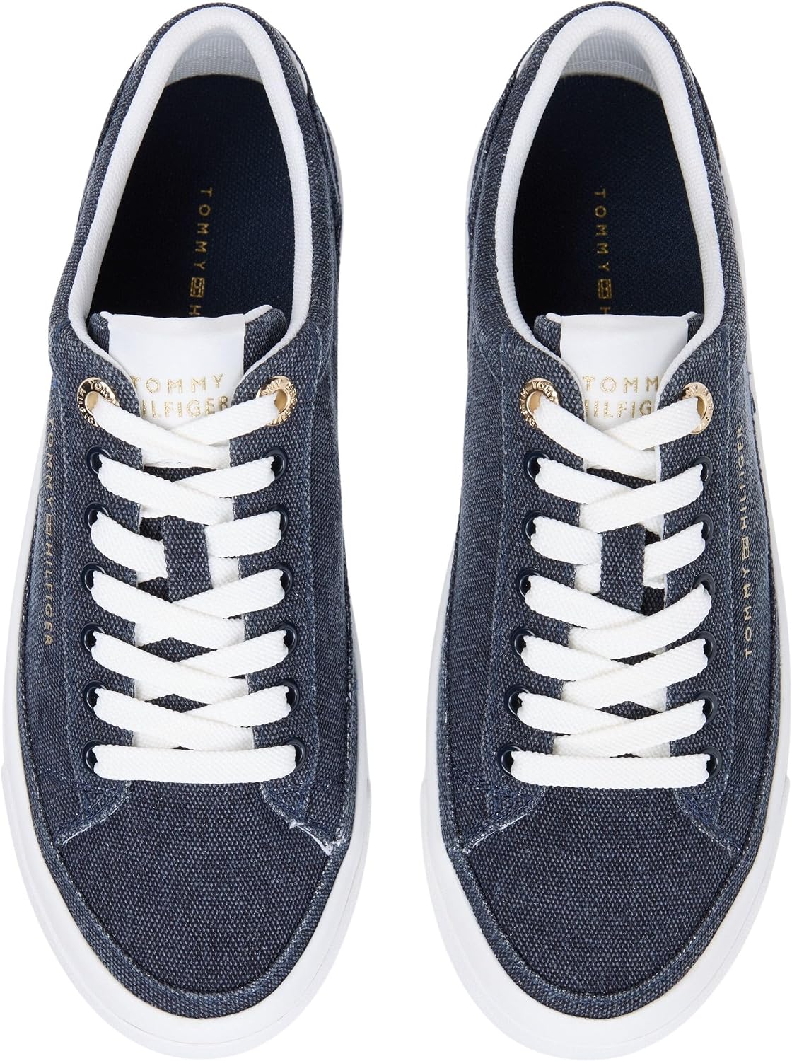 Thumbnail 4 de Tommy Hilfiger TH Foxing Platform Washed Canvas FW0FW09172, basso top donna