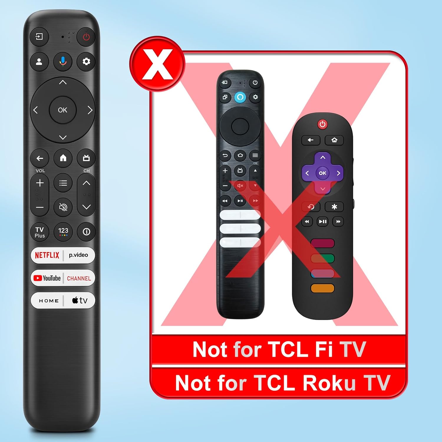 Thumbnail 1 de RC813 TCL Google TV Voice Remote Replacement