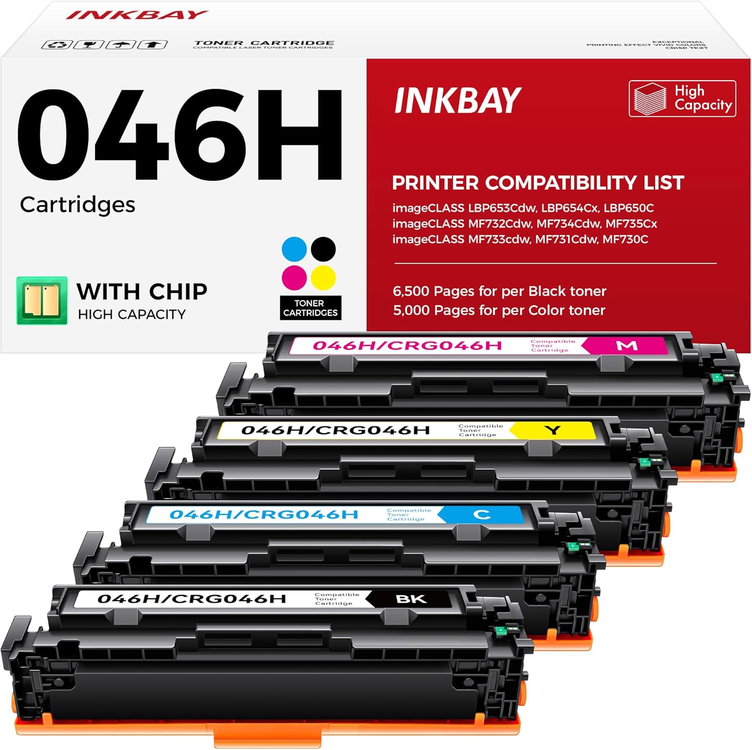 Canon 046H Toner Cartridge 4-Pack for MF733Cdw 📷