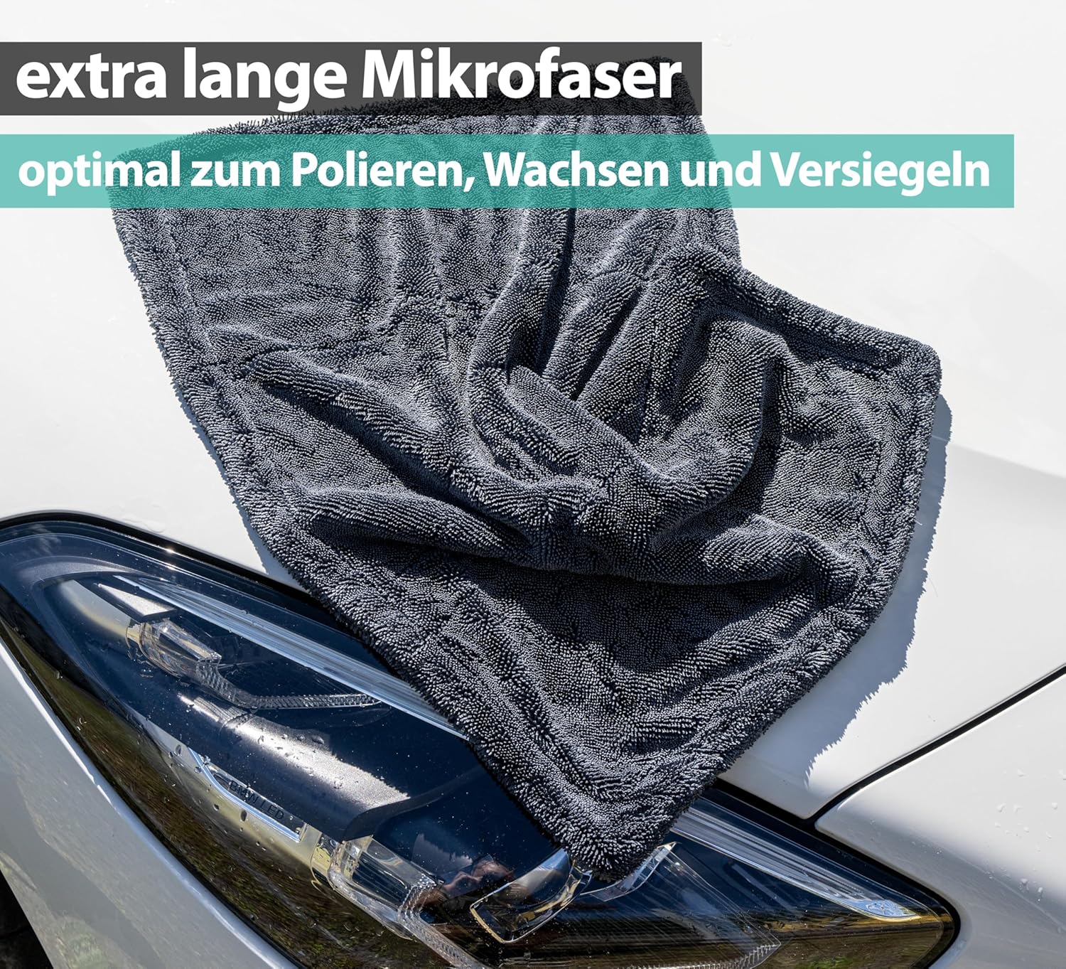 Thumbnail 2 de Kemes Mikrofasertücher Auto XXL Ultra saugstark 1400 GSM (50x80 cm) – kratzfreies Trockentuch für Auto & Motorrad