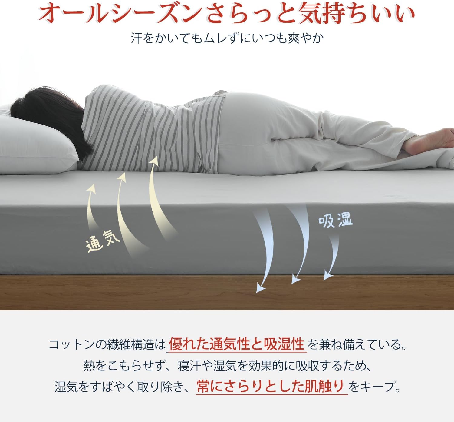 Detalle de クモリ SG-BS-C 綿100%ボックスシーツ シングル 100×200cm グレー