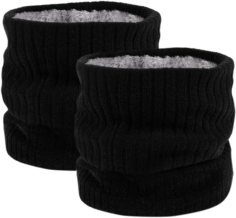 Cache-cou en polaire coupe-vent HGDGears en laine tricotée et cachemire (double couche) pour l’hiver