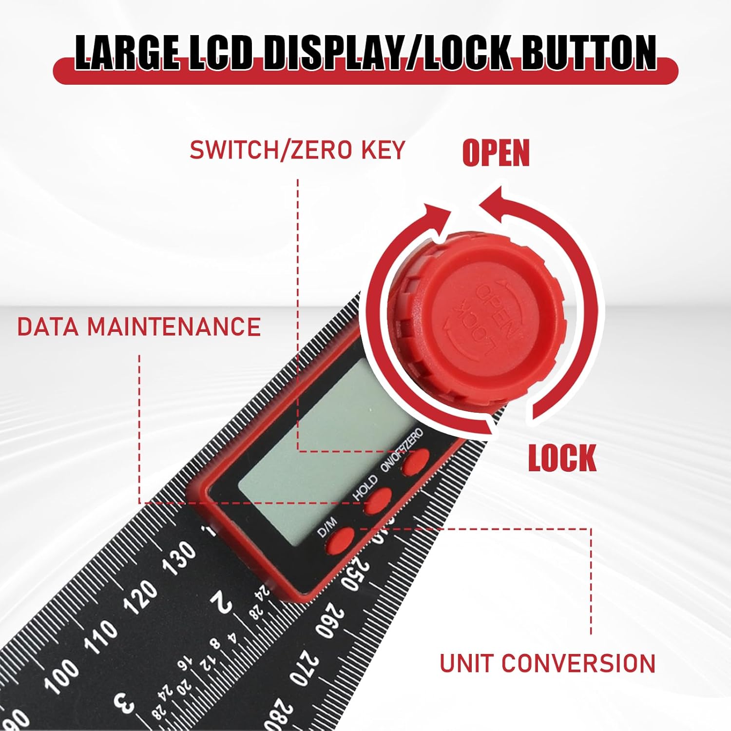 Thumbnail 2 de Digital Angle Finder Ruler 200mm Protractor 📐