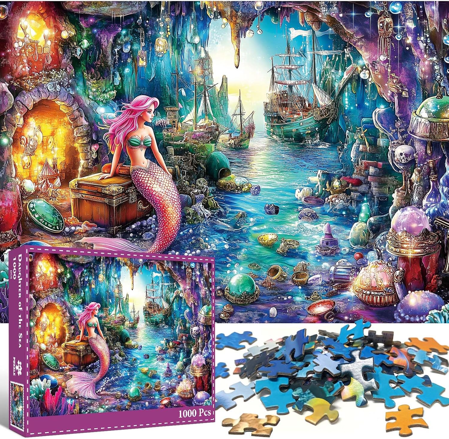 Detalle 2 de Puzzle Meerjungfrau mit 1000 Teilen