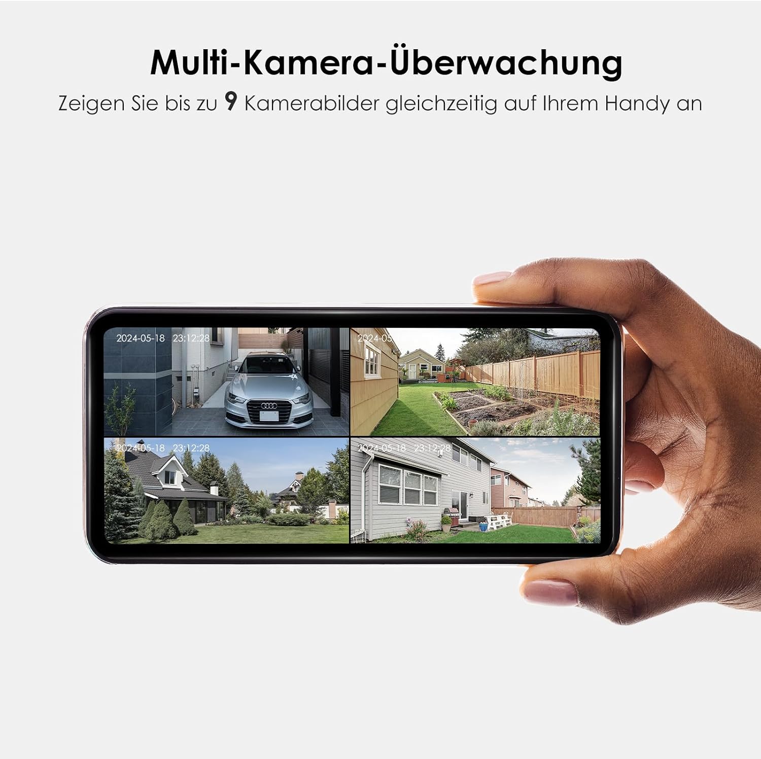 Detalle 2 de CZEview 2K 3MP Außenkamera mit Solar Akku