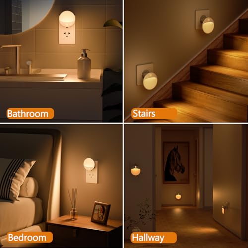 Detalle 2 de Yuinzin Luz Nocturna con Sensor de Movimiento y Crepuscular – 2 Unidades Enchufables