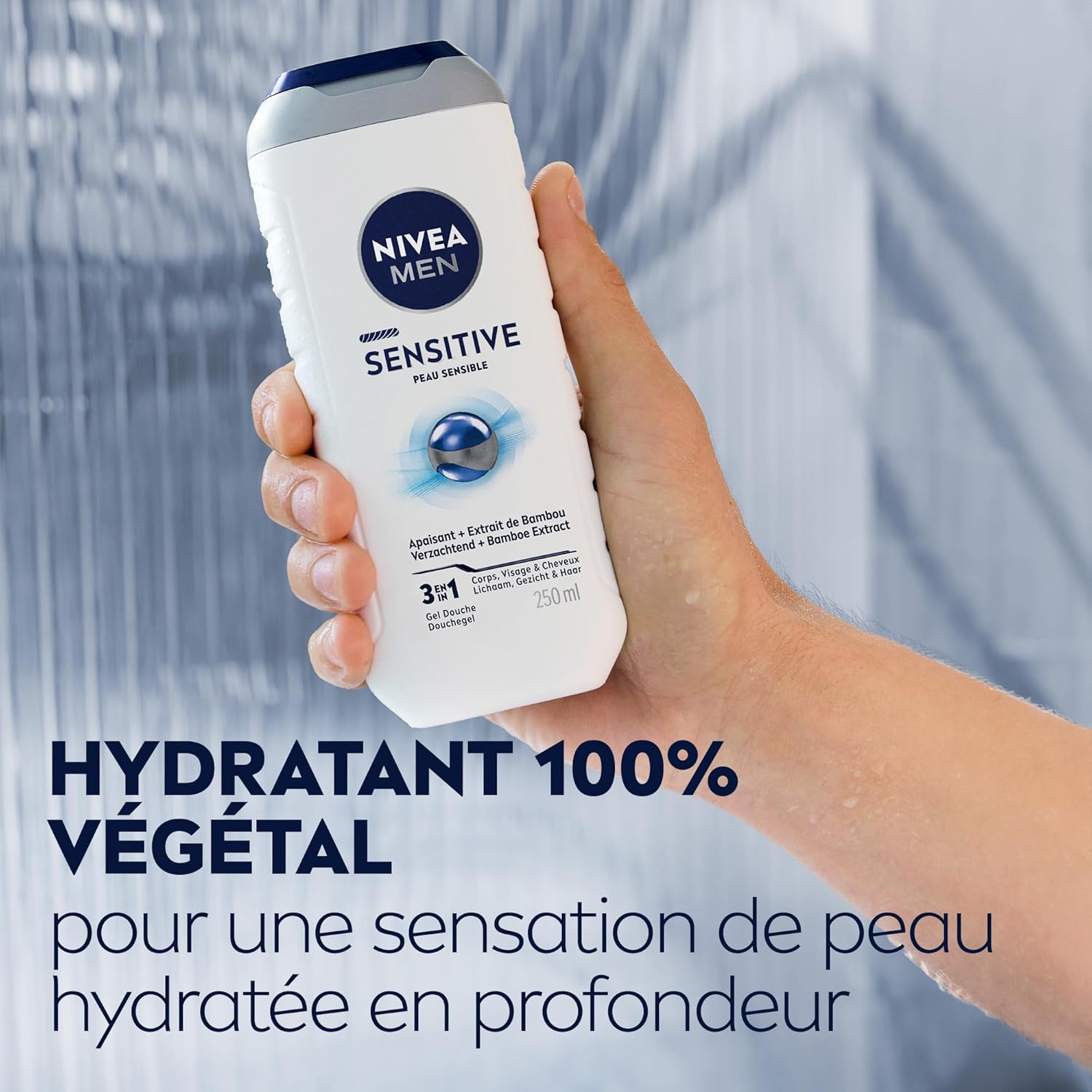Thumbnail 5 de NIVEA MEN Gel Douche Sensitive 3-en-1 (lot 6 x 250 ml) au bambou — corps, visage & cheveux