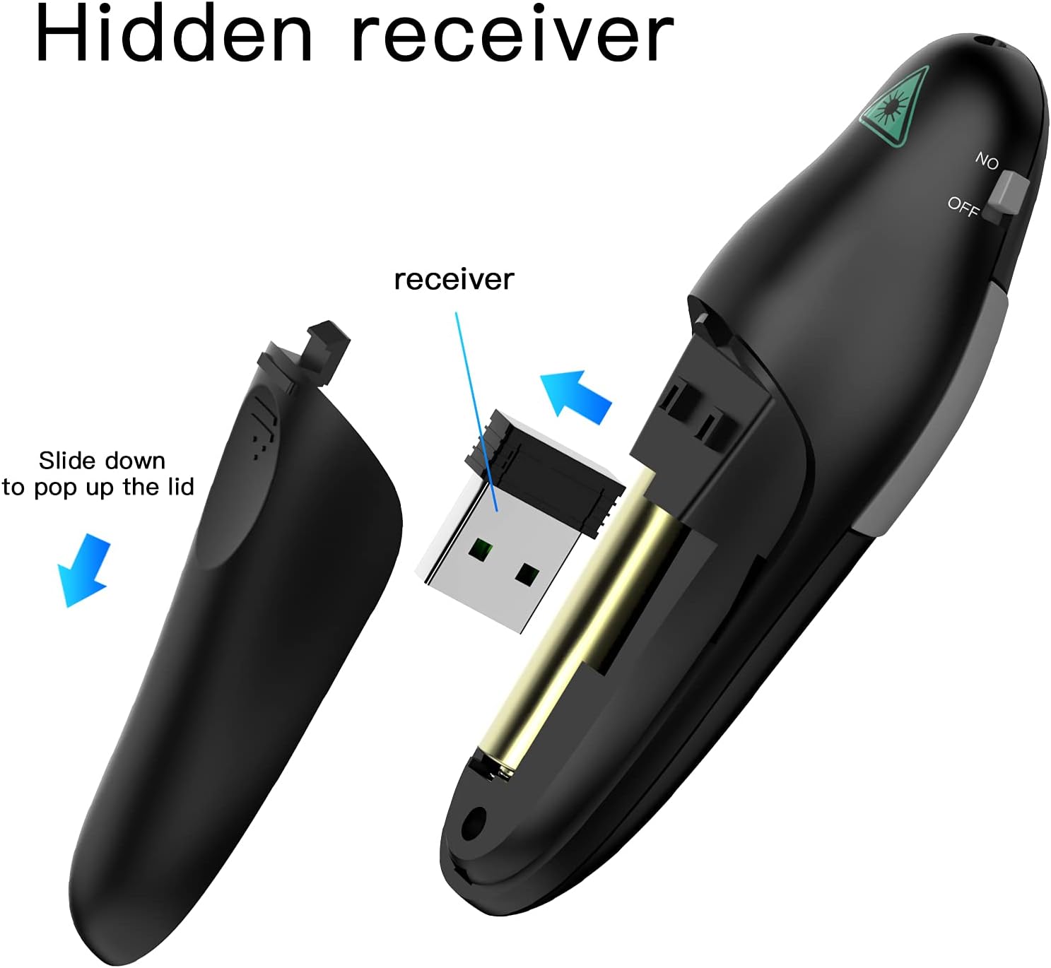 Thumbnail 4 de QUI Presentation Clicker Pointer 328ft wireless presenter