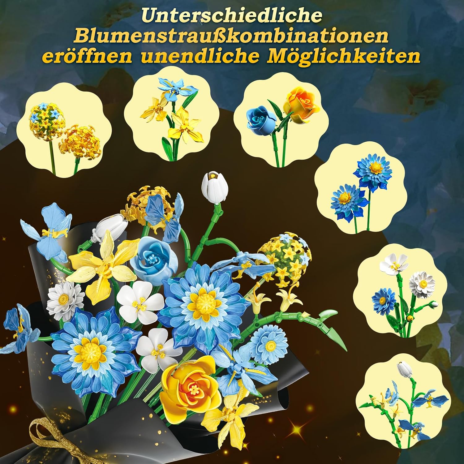 Detalle 2 de Flowers Building Sternenblüten Bauset 549 Teile