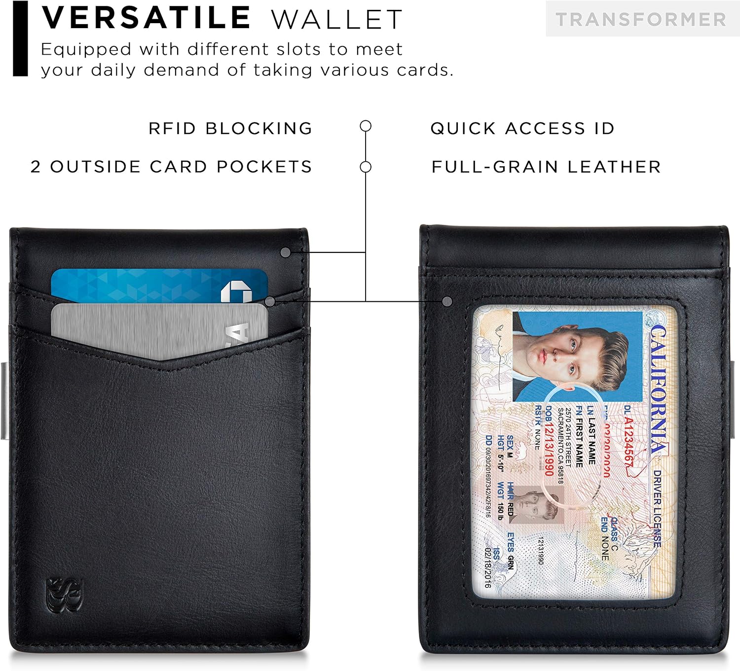 Detalle 2 de SERMAN BRANDS Money Clip Wallet Slim 💼