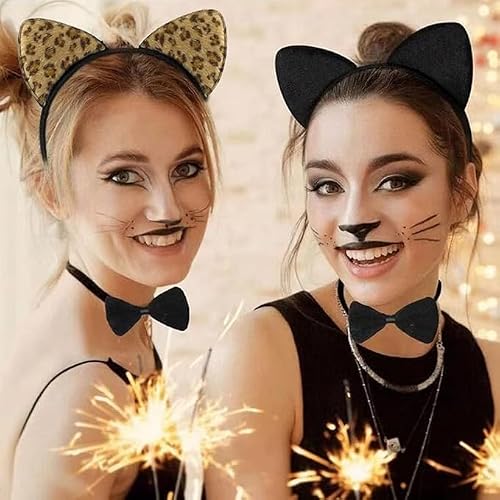 Thumbnail 7 de XVICO Leoparden-Stirnband mit Katzenohren aus Kurzplüsch für Kostüme