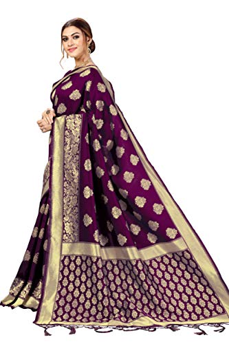 Thumbnail 2 de Nivah Fashion Banarasi Art Silk Saree with Blouse Piece – Pink