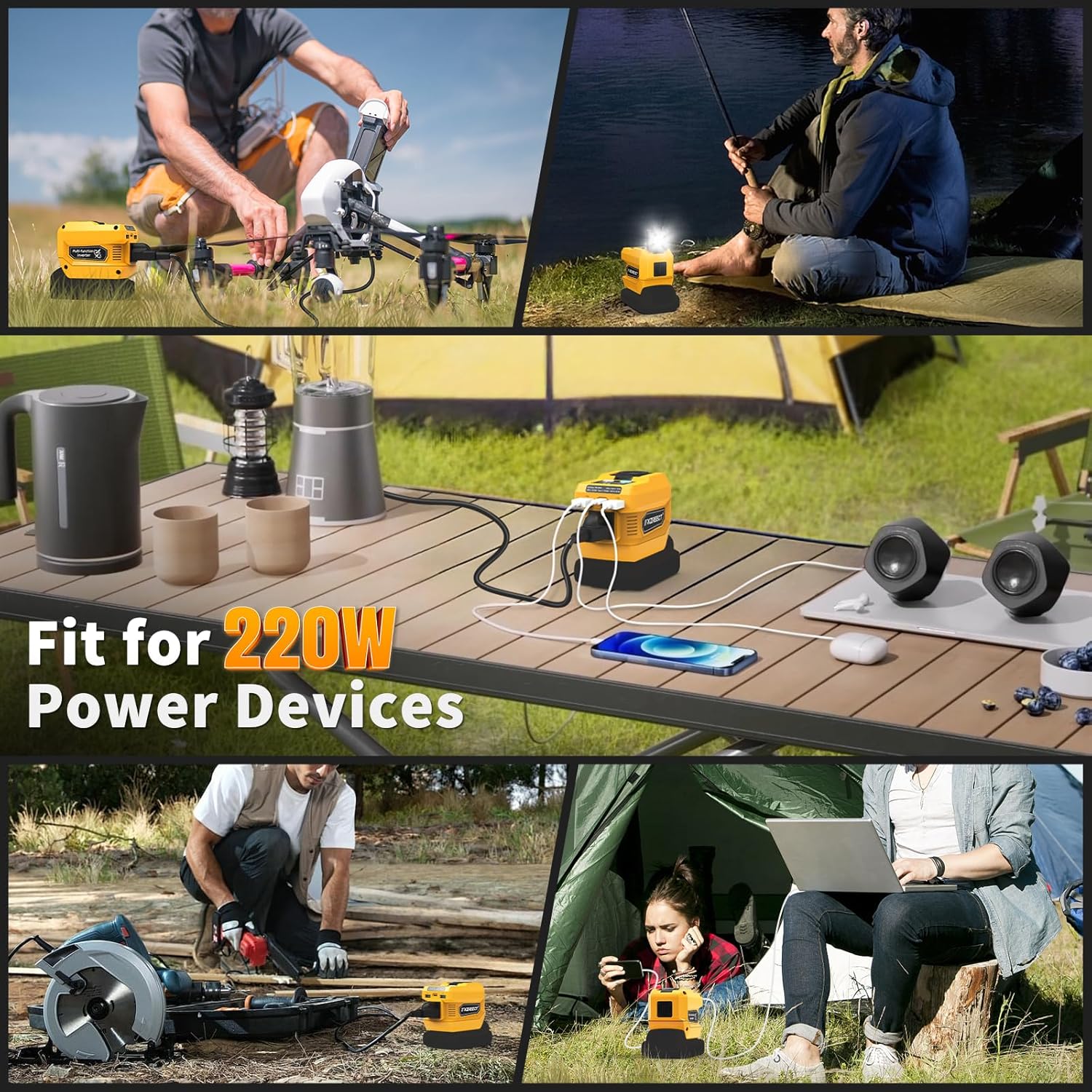 Thumbnail 6 de Kzreect 220W Power Inverter for DeWalt 20V/18V Batteries