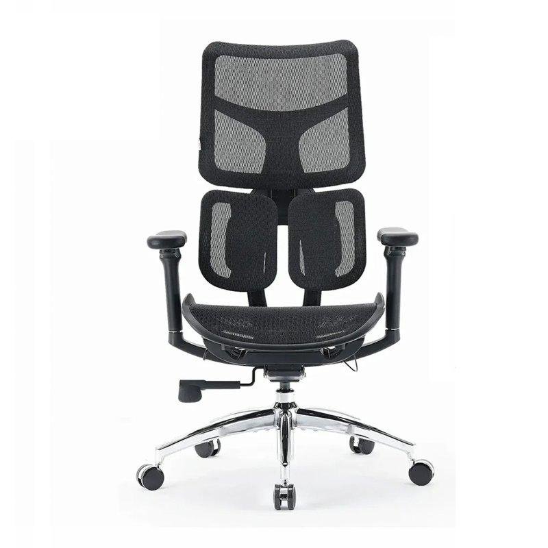 Detalle de Silla Ergonómica Sihoo Doro S100: soporte lumbar doble y ajuste total para largas jornadas