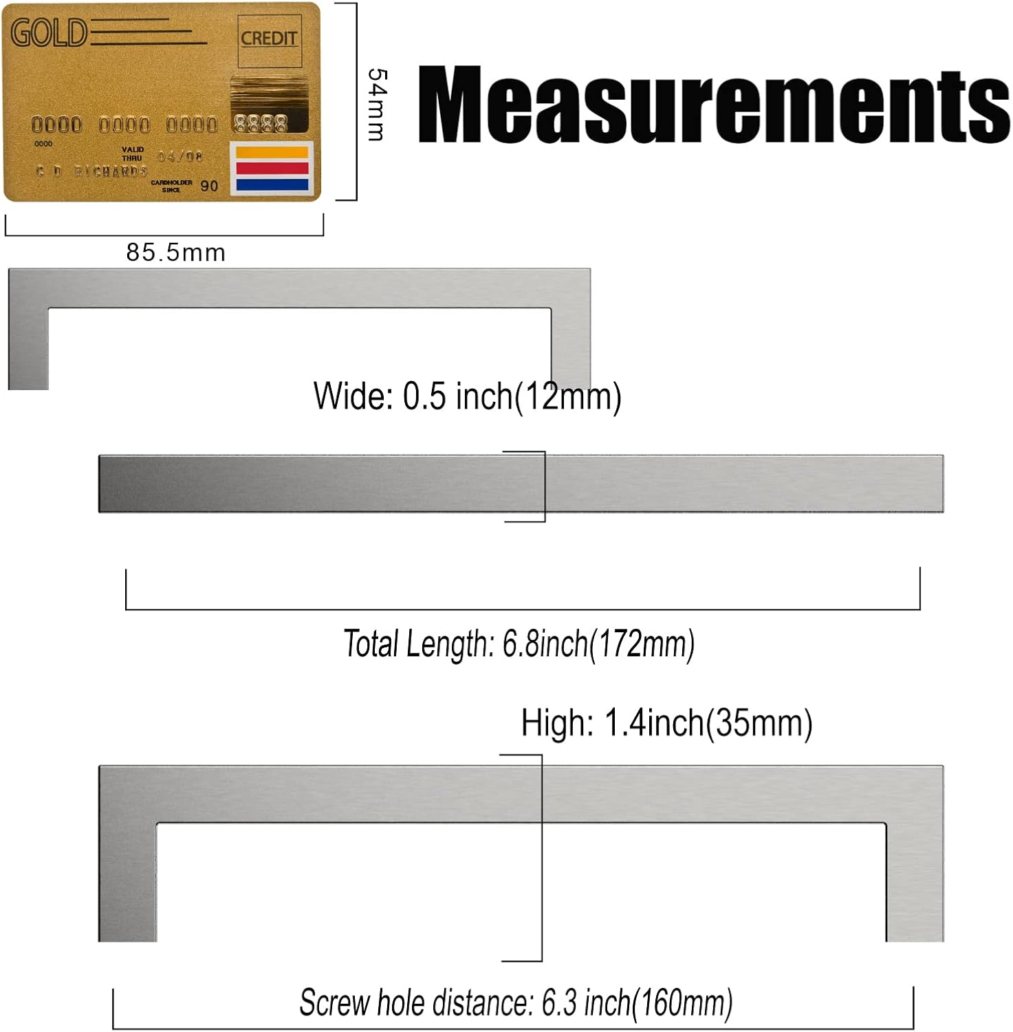 Detalle 2 de Möbelgriffe 15er Set gebürsteter Nickel 160 mm