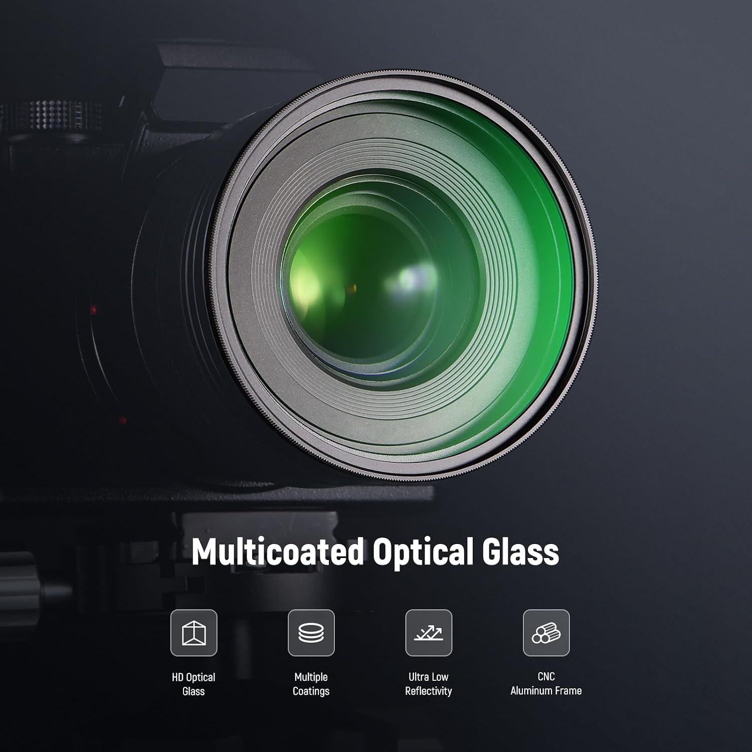 Detalle de NEEWER Filtro UV MC 67mm con Copriobiettivo: protezione ottica robusta e rivestimenti nano