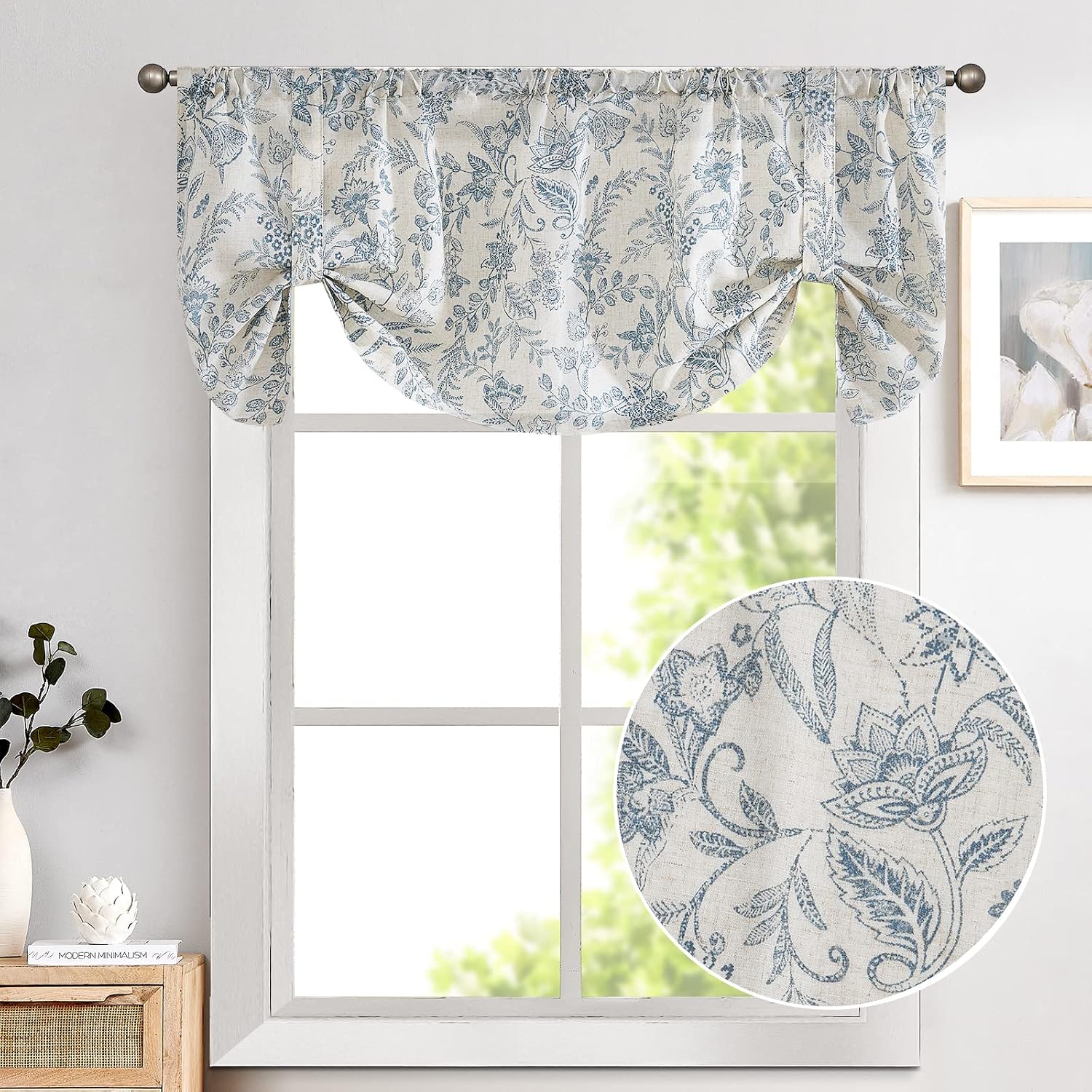 Detalle de Lazzzy valance curtain linen-poly blend