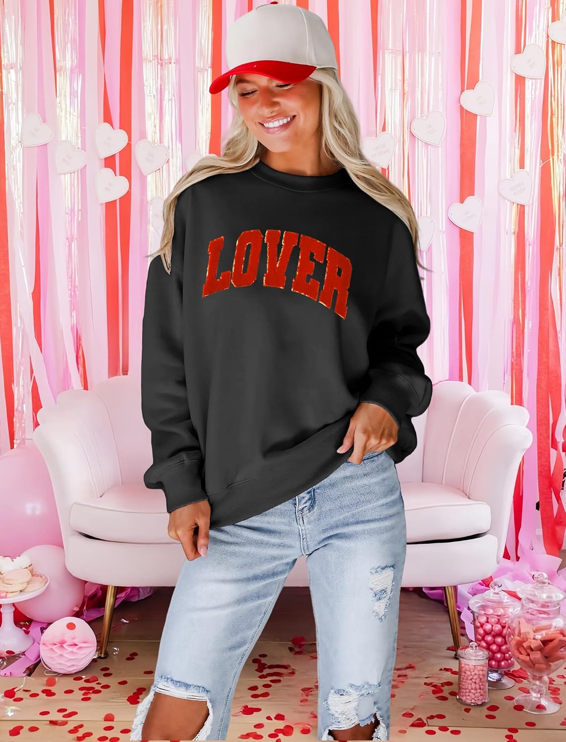 Detalle 2 de MAPICK Valentine Lover Chenille Pullover ❤