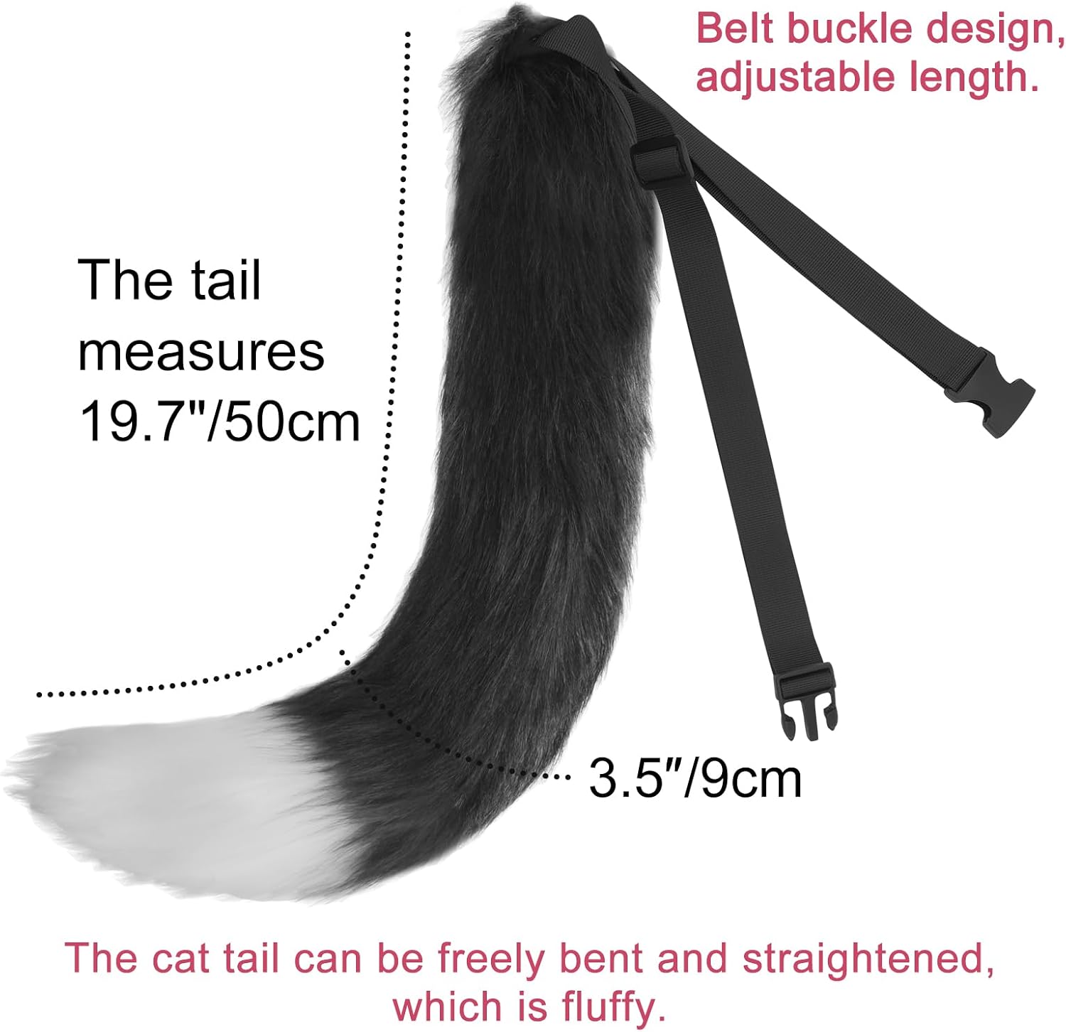 Thumbnail 4 de DRESHOW Wolf Fox Fur Tail Set 19.7in