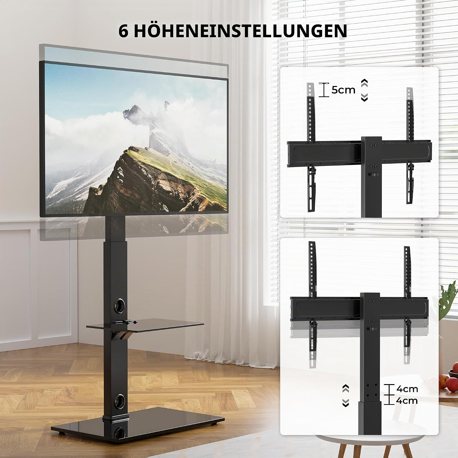 Thumbnail 2 de Bontec TV Ständer Höhenverstellbar 30–70 Zoll