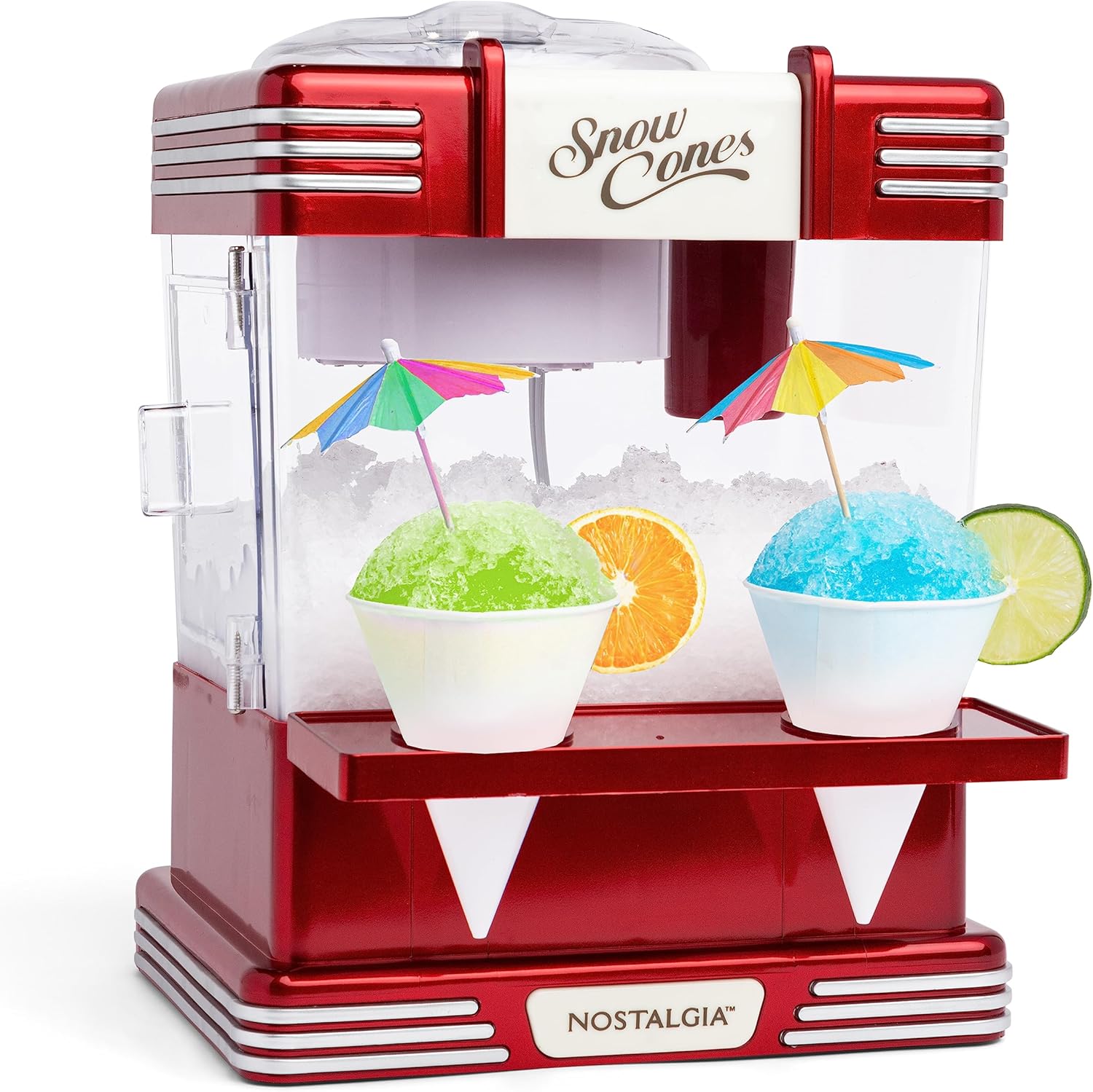 Thumbnail 5 de Nostalgia Snow Cone Shaved Ice Machine (Retro Red) - Makes 20 Icy Treats