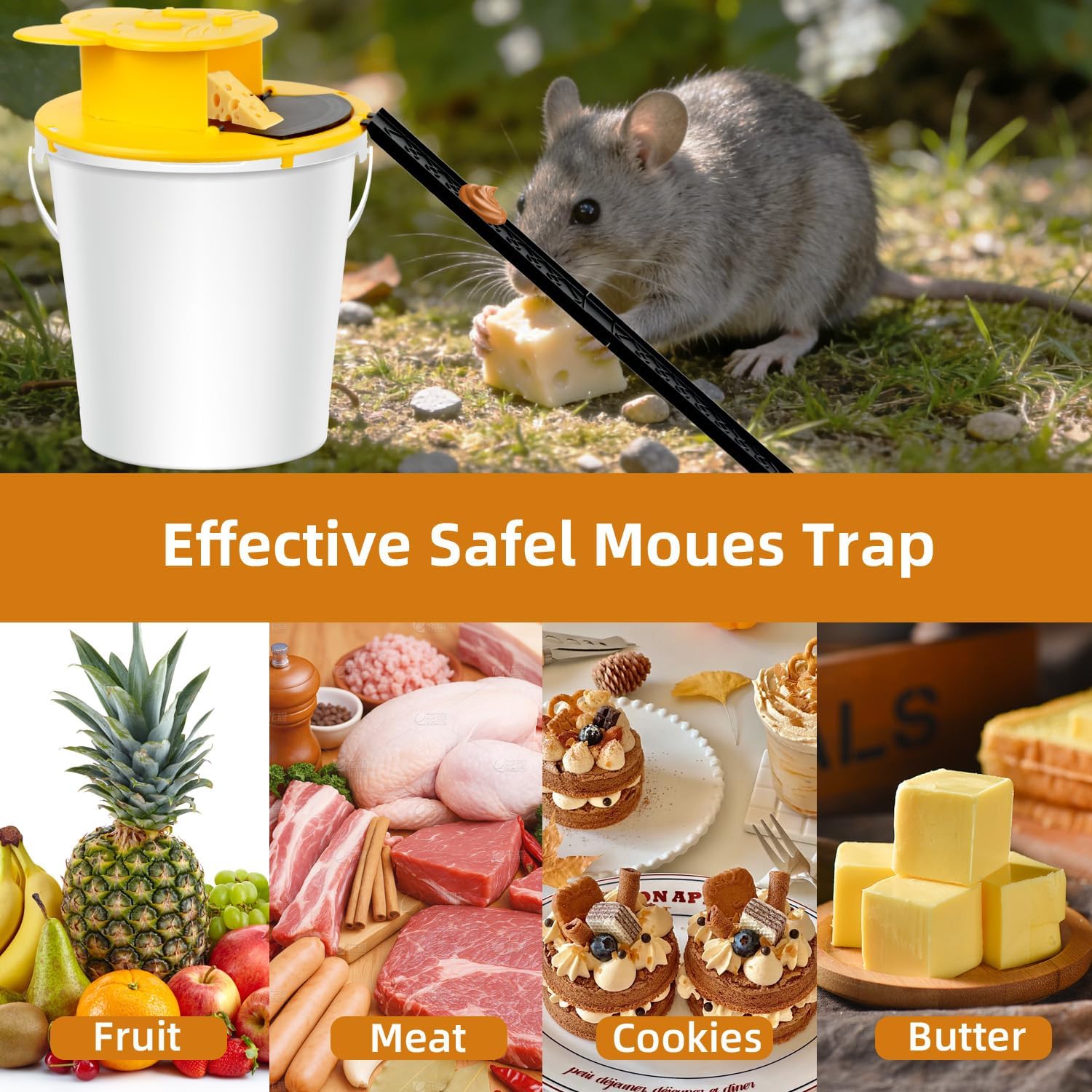 Thumbnail 4 de Pirosim 3pc Bucket Mouse Trap with Auto-Reset, Multi-Catch Design