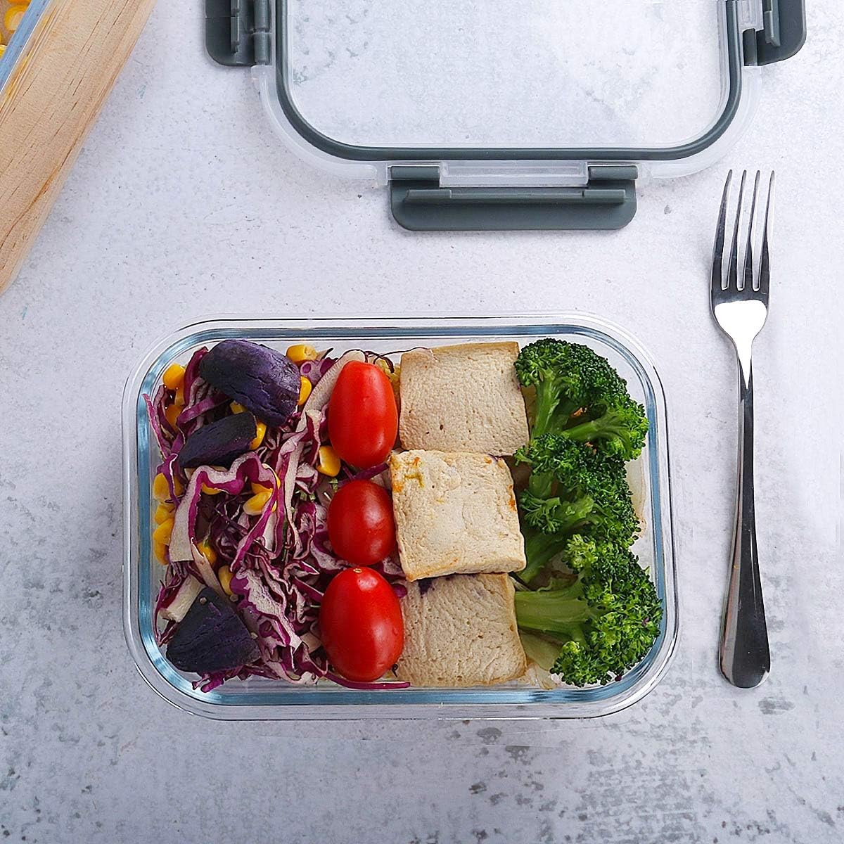 Thumbnail 5 de MCIRCO 5-Pack 36 Oz Glass Meal Prep Containers with Snap Lock Lids (Borosilicate)