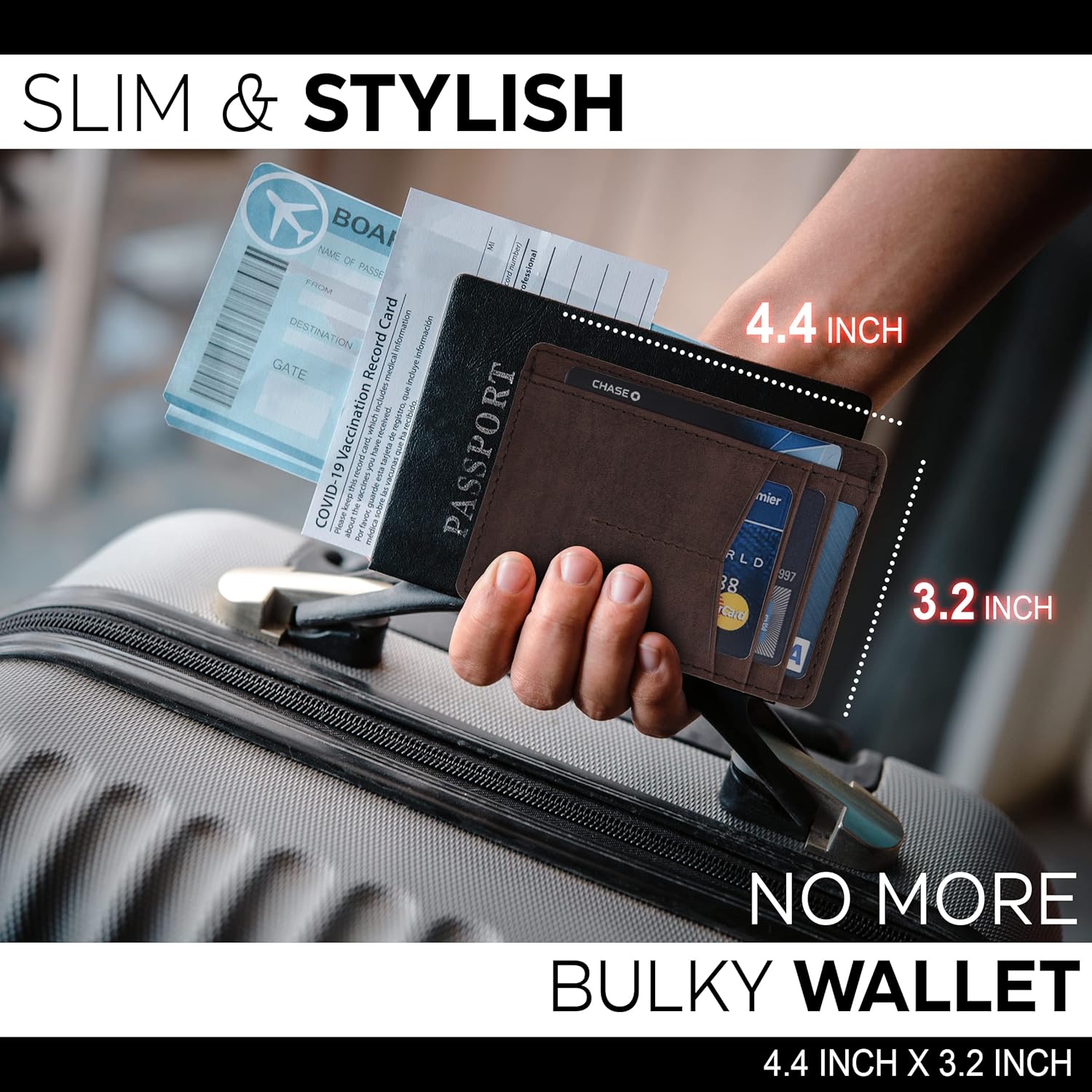 Thumbnail 2 de Oak Leathers RFID Slim Leather Wallet for Men & Women