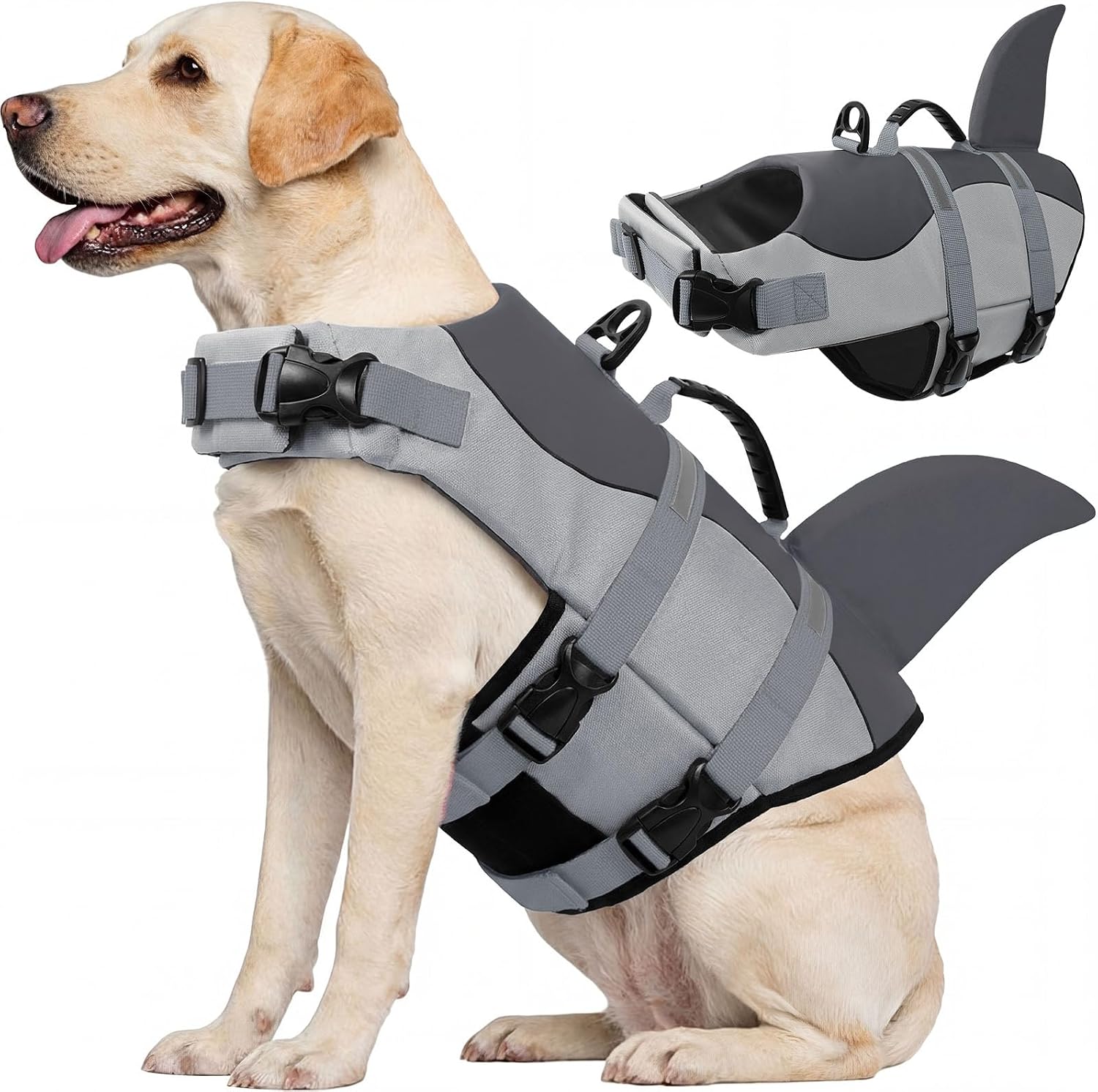 Detalle de CITÉTOILE Dog Life Jacket Shark Costume XL