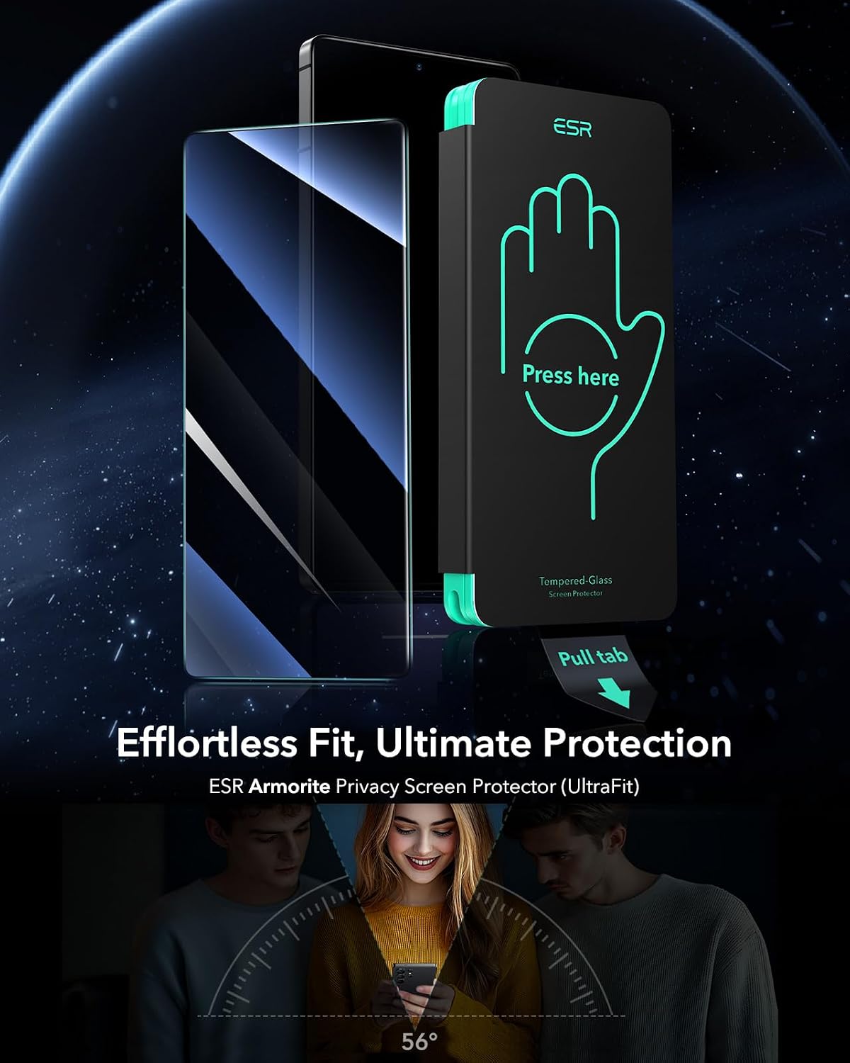 Thumbnail 3 de ESR Verre trempé anti-espion 3 pièces