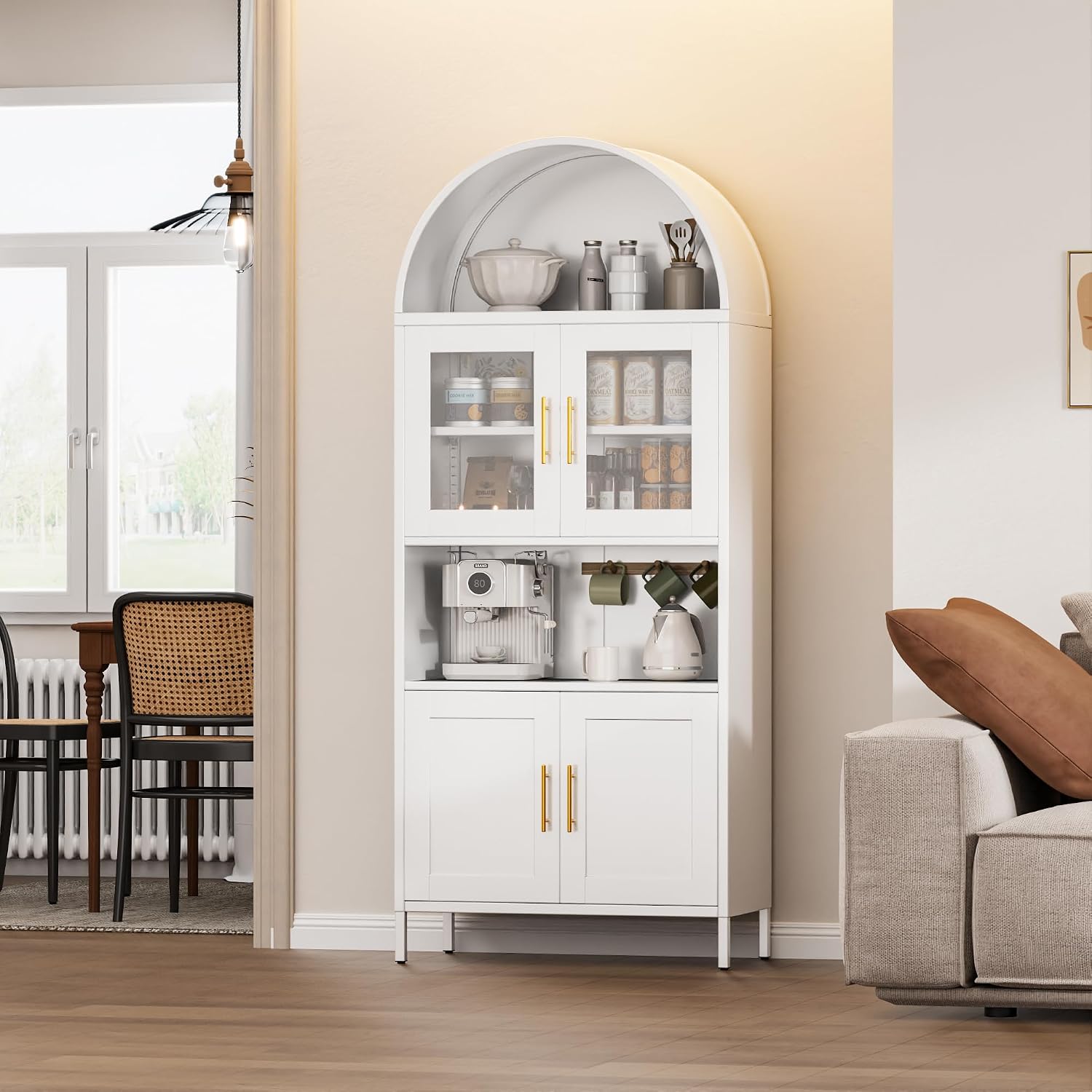 Detalle de JAORD Arched Metal Display Cabinet