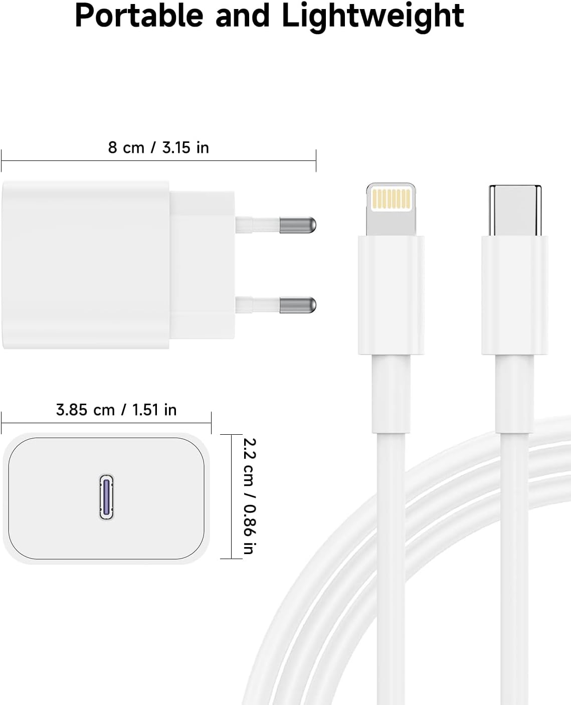 Thumbnail 6 de Cargador 20W iPhone con cable USB‑C a Lightning 3m
