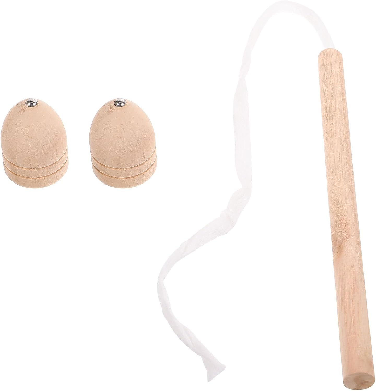 Detalle de JOINPAYA Wooden Gyro Toys Set with Whip – Traditional Chinese Spinning Tops for Hand-Eye Coordination Development
