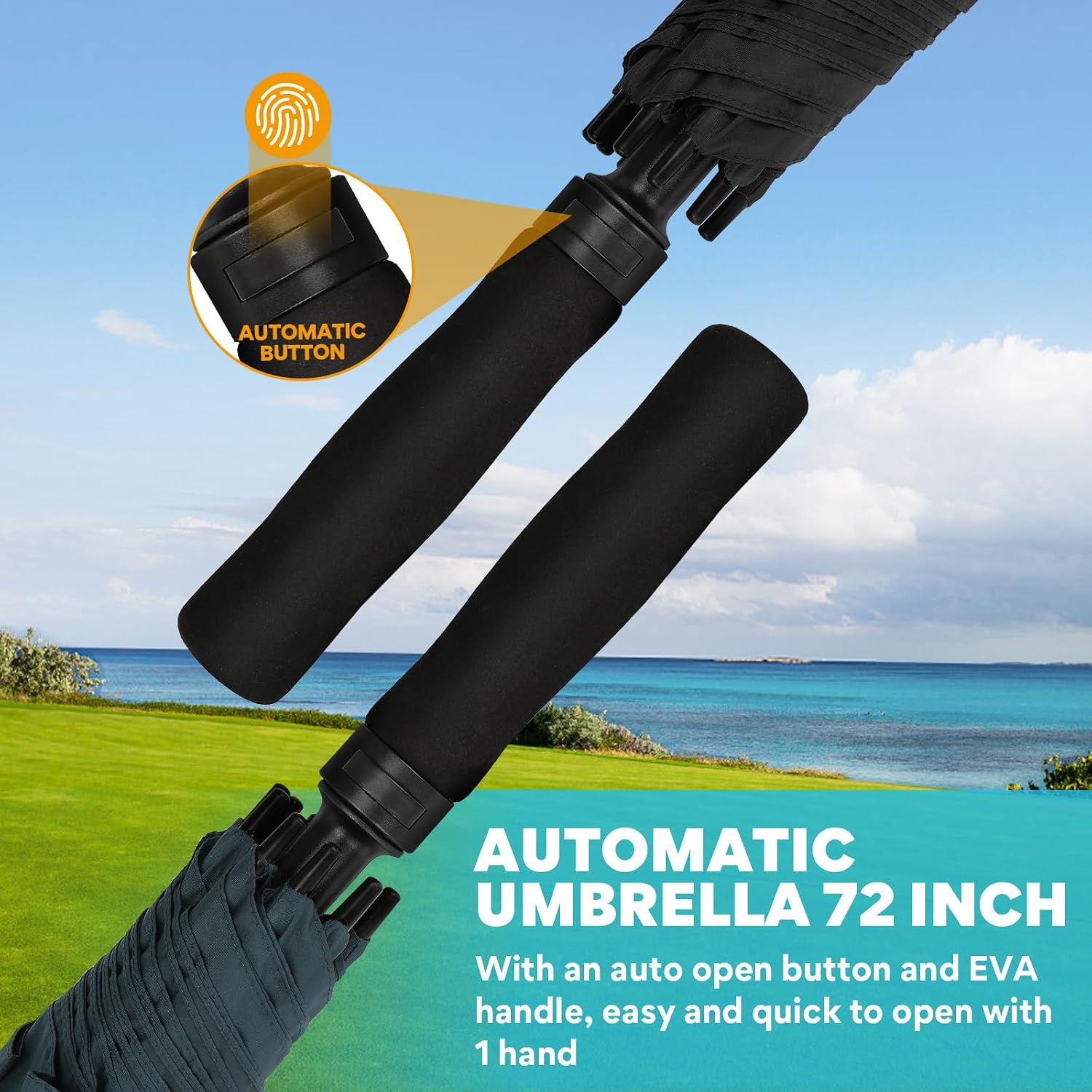Detalle 1 de ZOMAKE 51-Inch Golf Umbrella with Vented Double Canopy