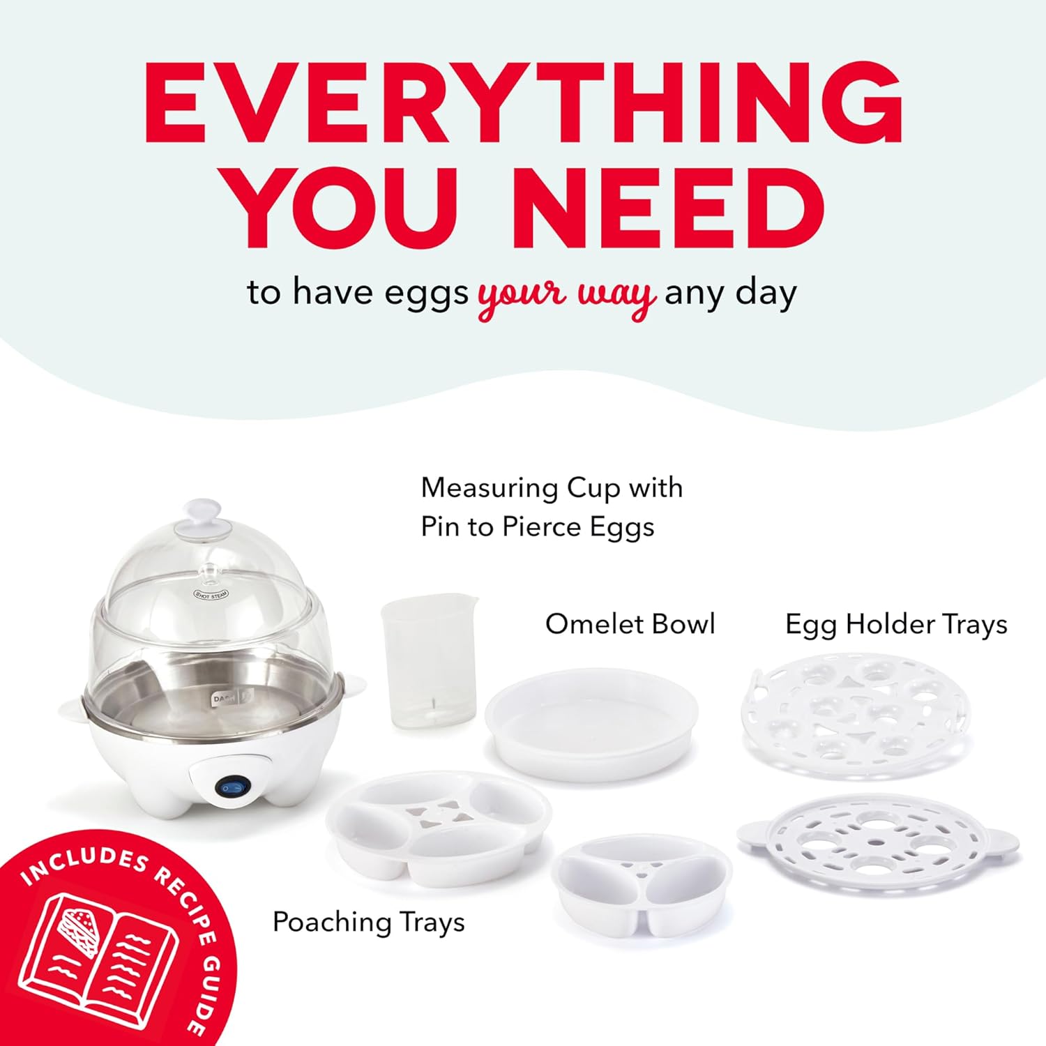 Thumbnail 5 de Dash Deluxe Egg Cooker 12-Egg Boiler & Steamer