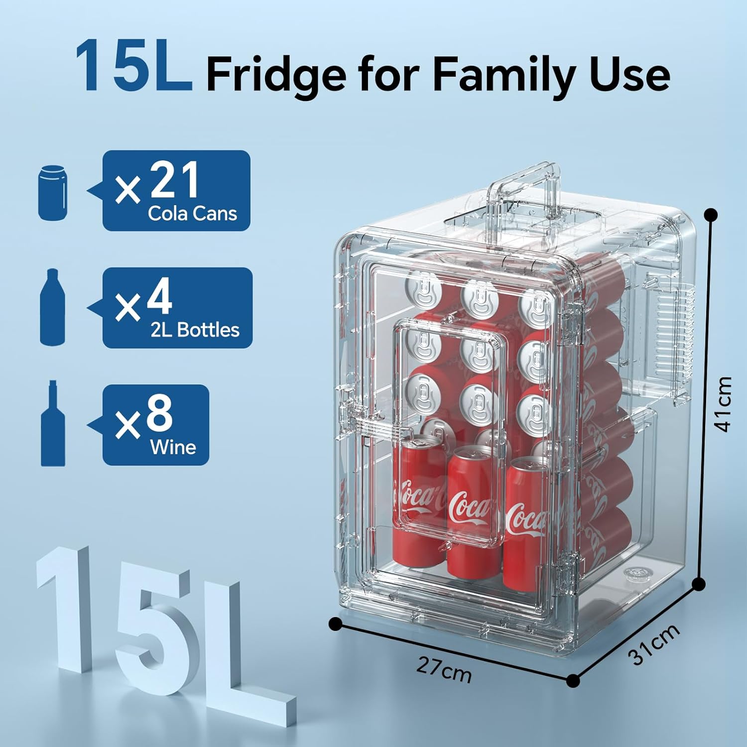 Thumbnail 2 de AIKKU Mini Kühlschrank 2 in 1 15 L