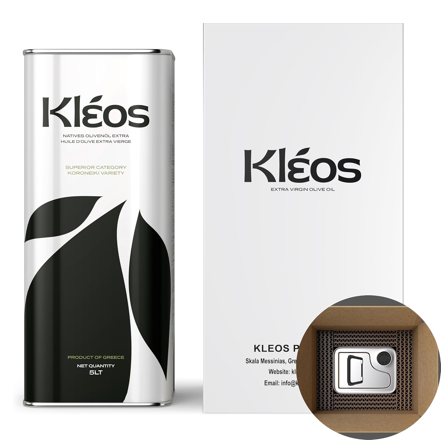 Detalle 2 de Kleos Extra Natives Olivenöl 5 l 🫒