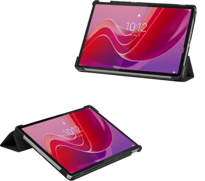 Detalle 2 de Just in Case Tri-Fold Book Case für Lenovo Tab M11 (grau) – Magnetverschluss & Standfunktion