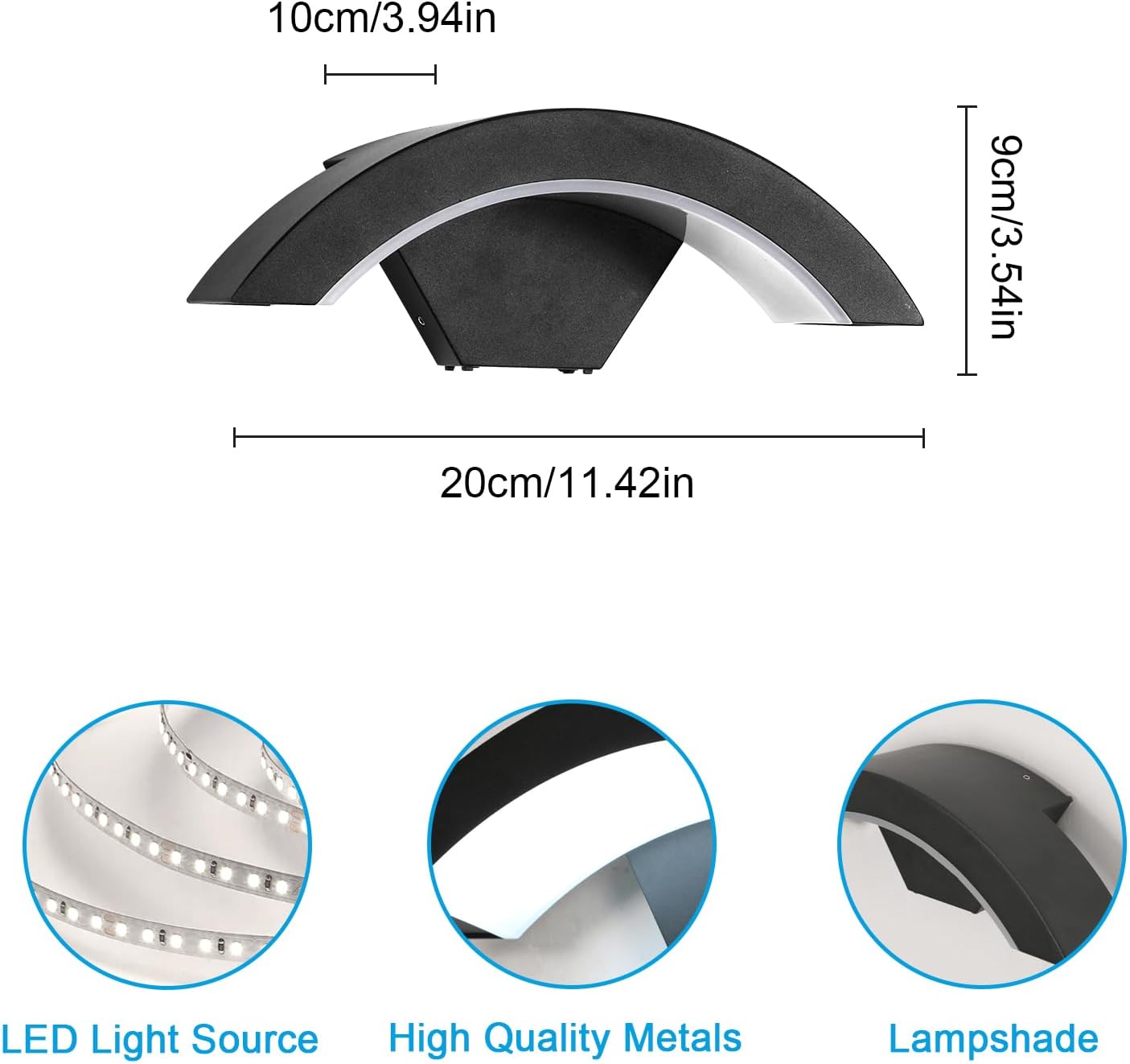 Thumbnail 2 de SENQIU Outdoor wall light LED, 24 W
