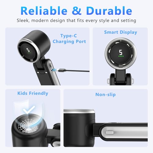 Thumbnail 2 de LKV Portable Handheld Turbo Fan 5-Speed USB-C Rechargeable (Black)